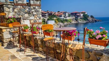 Beachside dining Bulgaria