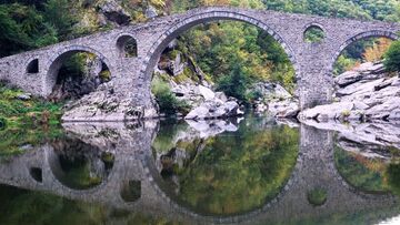 Stone bridge filming Bulgaria