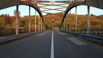 Hungary bridge roadways filming