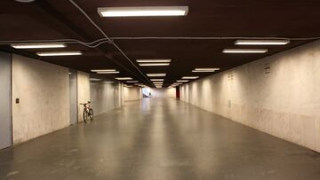 Hungary empty subway corridor