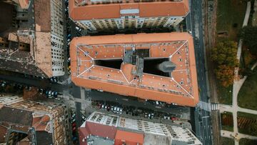 Hungary architecture aerial