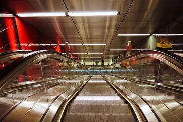 Escalators in Hungary could easily be mistaken for London or Paris